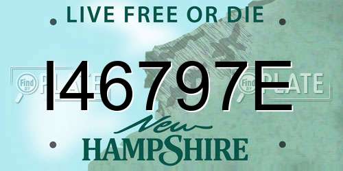 I46797E New Hampshire License Plate