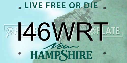 I46WRT New Hampshire License Plate