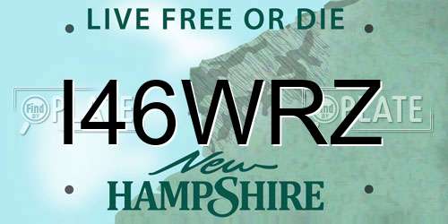 I46WRZ New Hampshire License Plate