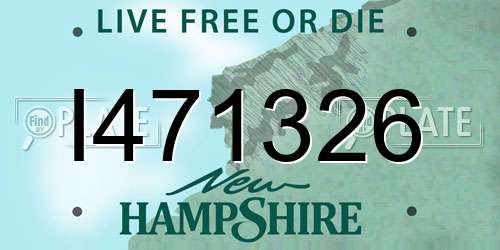 I471326 New Hampshire License Plate