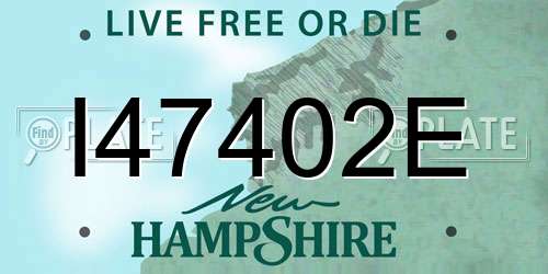 I47402E New Hampshire License Plate