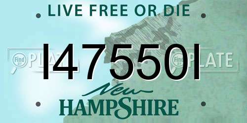 I47550I New Hampshire License Plate