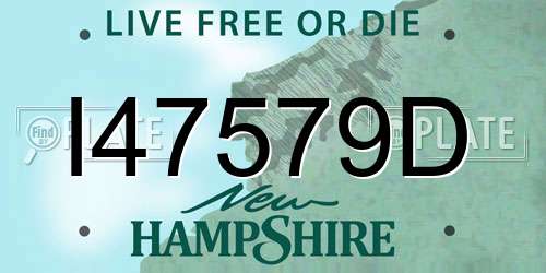 I47579D New Hampshire License Plate