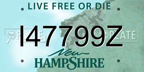 I47799Z New Hampshire License Plate