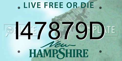 I47879D New Hampshire License Plate