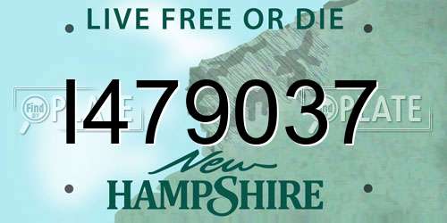 I479037 New Hampshire License Plate