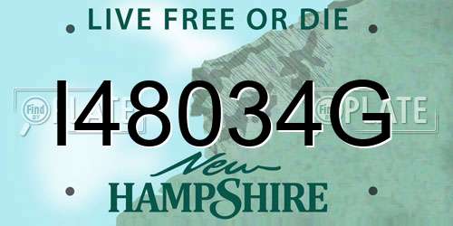 I48034G New Hampshire License Plate