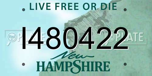I480422 New Hampshire License Plate