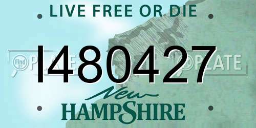I480427 New Hampshire License Plate