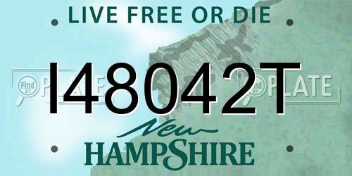 I48042T New Hampshire License Plate