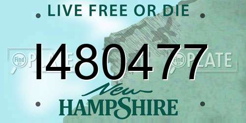 I480477 New Hampshire License Plate