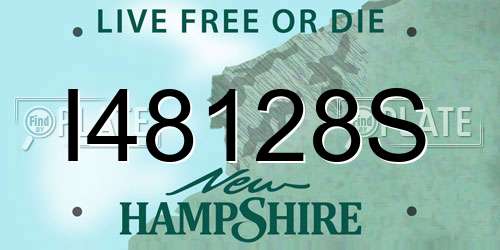 I48128S New Hampshire License Plate