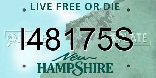 I48175S New Hampshire License Plate
