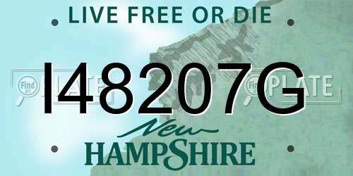 I48207G New Hampshire License Plate