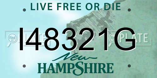 I48321G New Hampshire License Plate