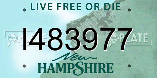 I483977 New Hampshire License Plate