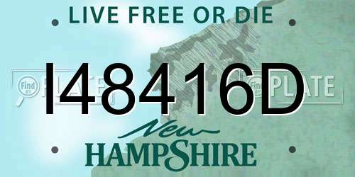 I48416D New Hampshire License Plate