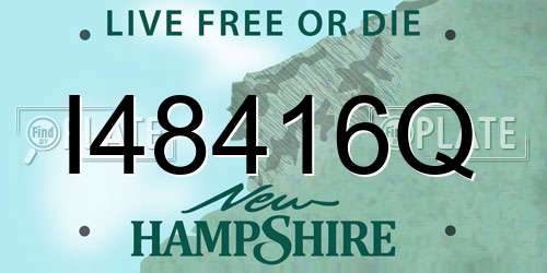 I48416Q New Hampshire License Plate