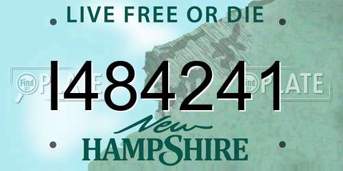 I484241 New Hampshire License Plate