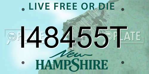 I48455T New Hampshire License Plate