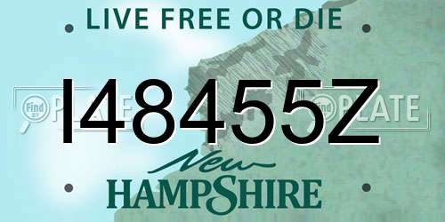I48455Z New Hampshire License Plate