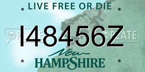 I48456Z New Hampshire License Plate