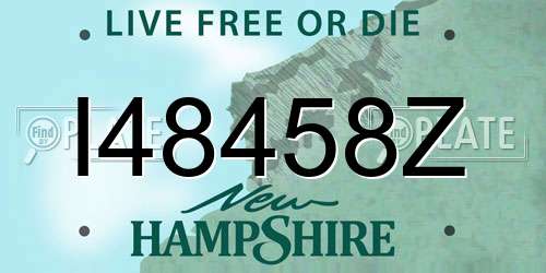 I48458Z New Hampshire License Plate