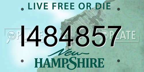 I484857 New Hampshire License Plate