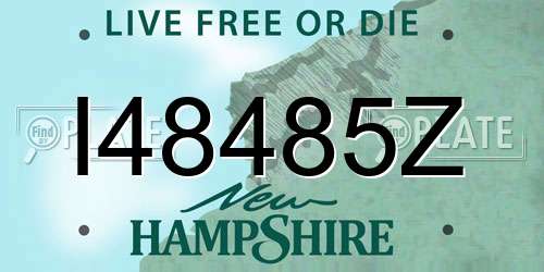 I48485Z New Hampshire License Plate