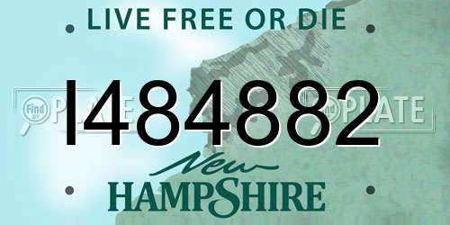 I484882 New Hampshire License Plate