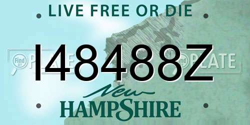 I48488Z New Hampshire License Plate