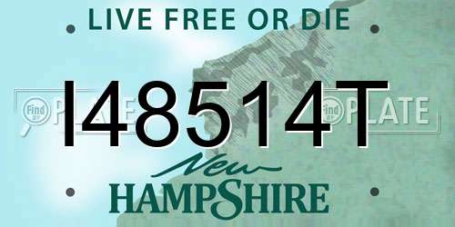 I48514T New Hampshire License Plate