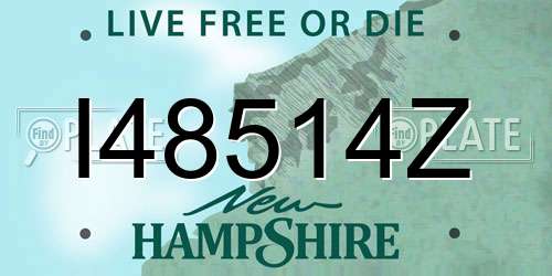 I48514Z New Hampshire License Plate