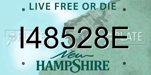 I48528E New Hampshire License Plate