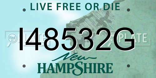 I48532G New Hampshire License Plate