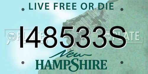 I48533S New Hampshire License Plate
