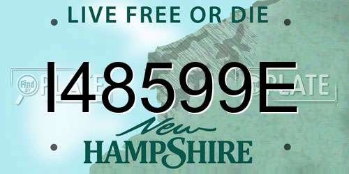 I48599E New Hampshire License Plate