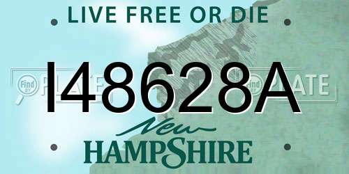 I48628A New Hampshire License Plate