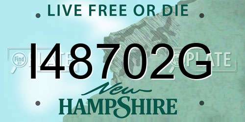 I48702G New Hampshire License Plate