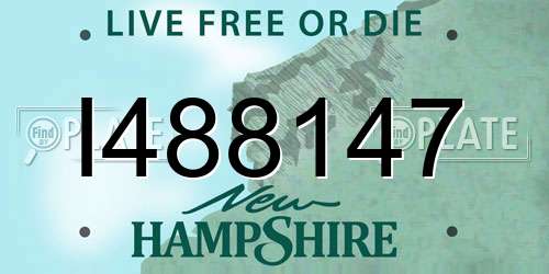 I488147 New Hampshire License Plate
