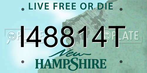 I48814T New Hampshire License Plate