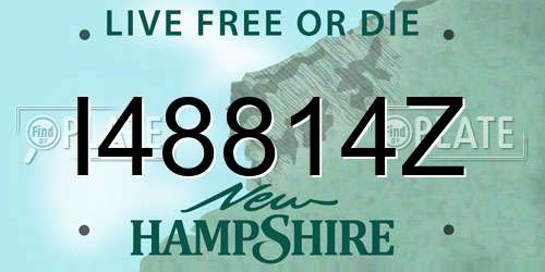 I48814Z New Hampshire License Plate