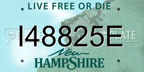 I48825E New Hampshire License Plate