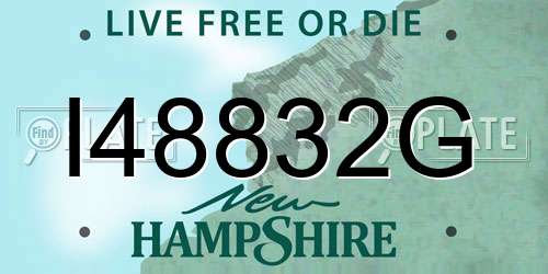 I48832G New Hampshire License Plate