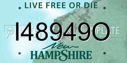 I48949O New Hampshire License Plate