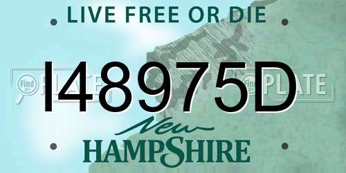 I48975D New Hampshire License Plate