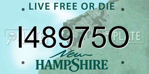 I48975O New Hampshire License Plate