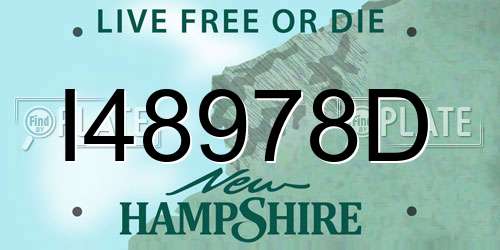 I48978D New Hampshire License Plate