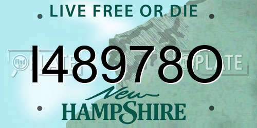 I48978O New Hampshire License Plate