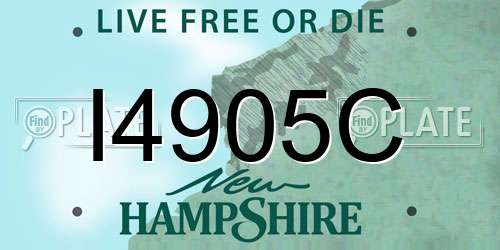 I4905C New Hampshire License Plate